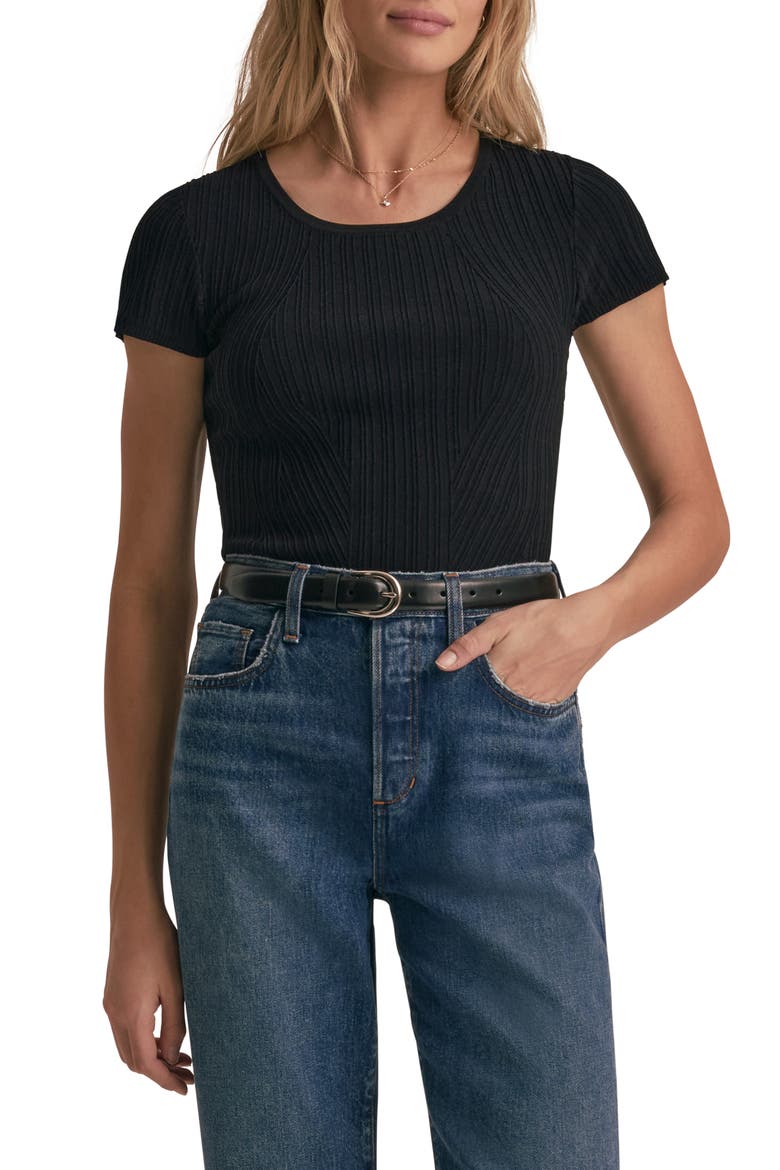 Kennedy Rib Top, Main, color, BLACK