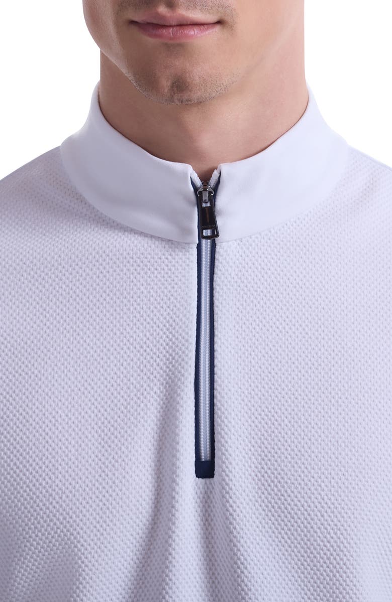 Bugatchi Soft Touch Quarter Zip, Alternate, color, White