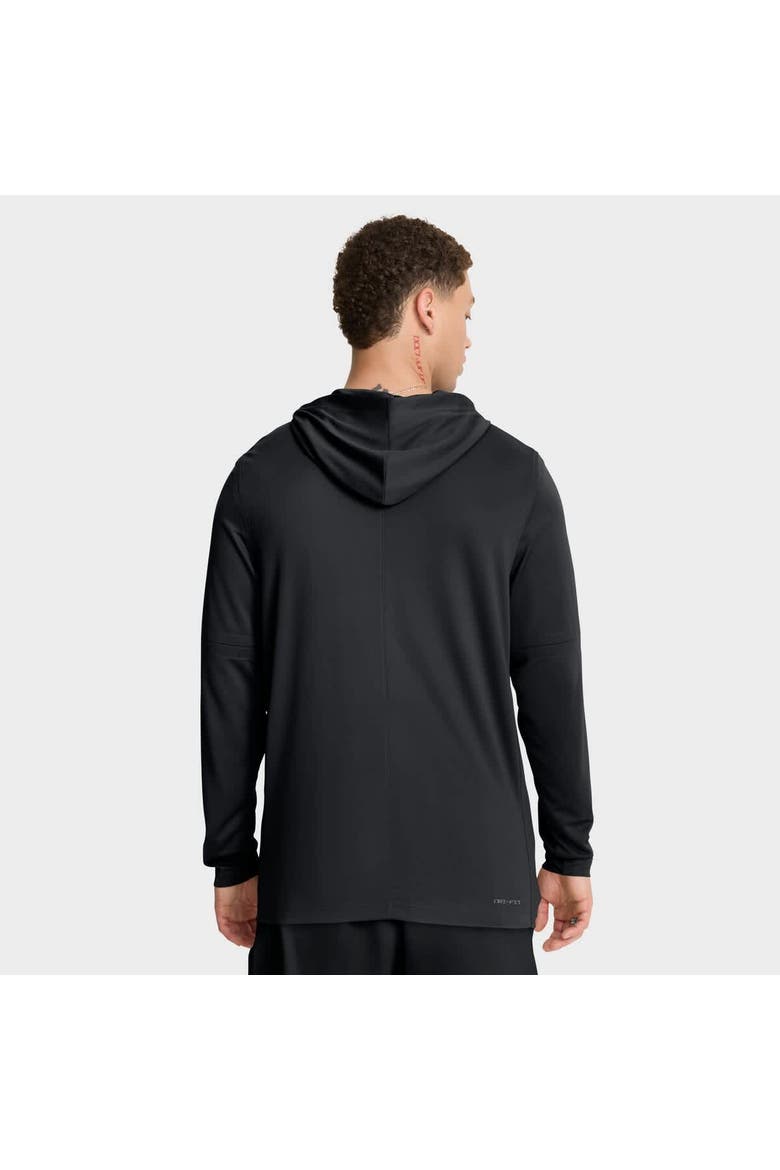 Men's Nike Black Michigan State Spartans 2025 Sideline Performance Long Sleeve Hoodie T-Shirt, Alternate, color, Black