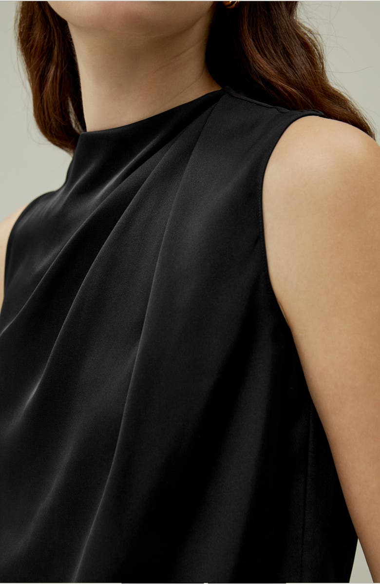 Lilysilk Women's Sleeveless Minimalist Silk Top, Alternate, color, Black
