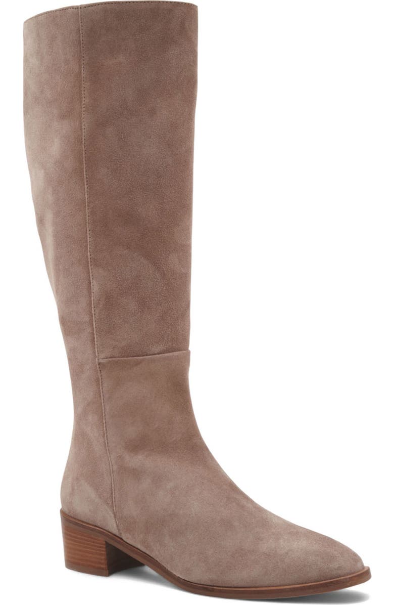 Aquatalia Ravel Waterproof Knee High Boot, Main, color, Light Taupe Suede