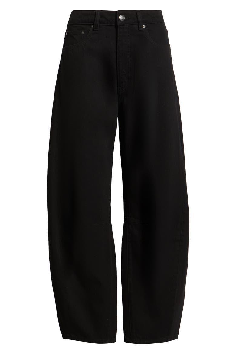 Miro High Waist Barrel Jeans, Alternate, color, BLACK
