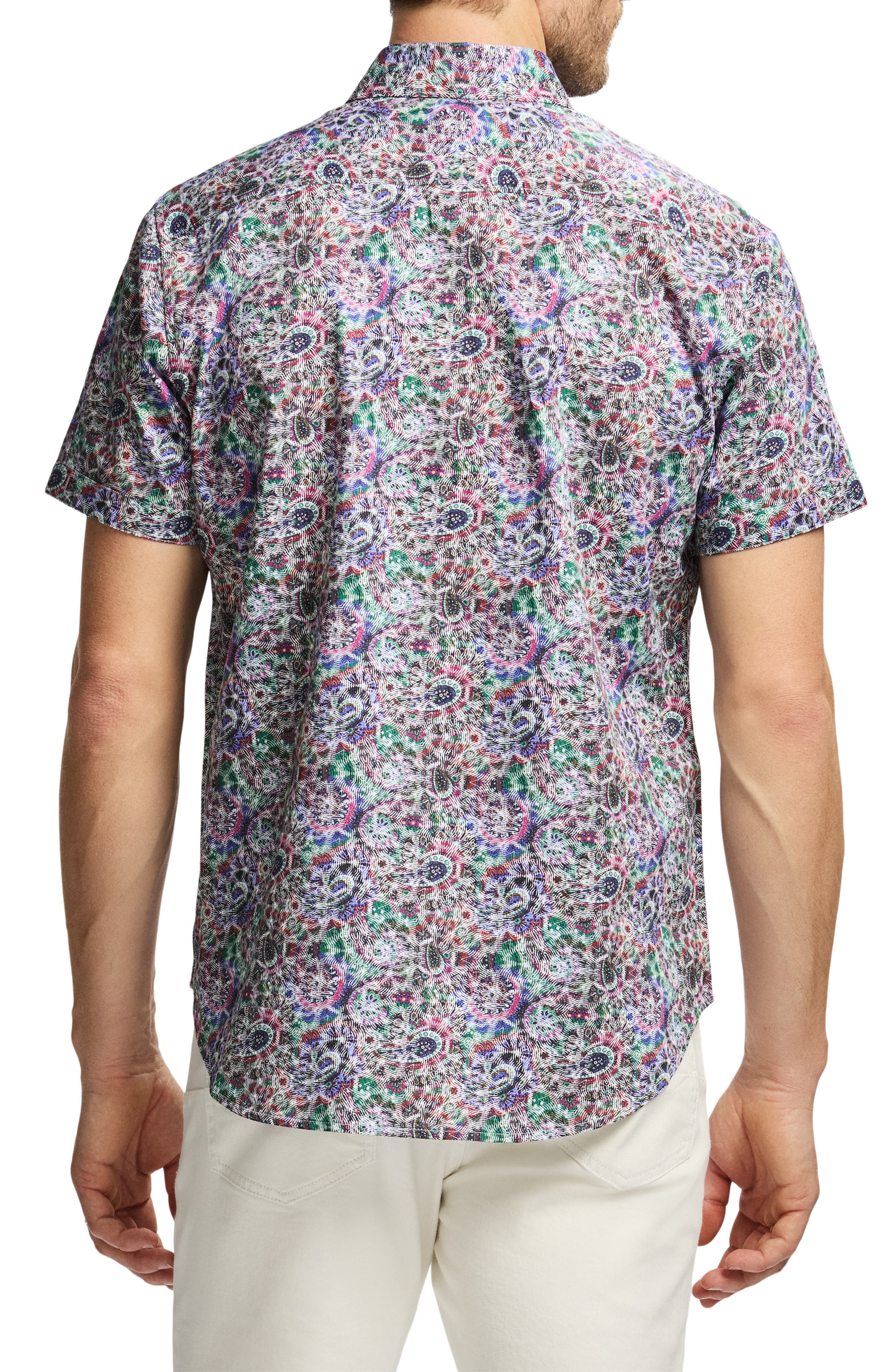 Elmore Short Sleeve Cotton Button-Up Shirt - image 2