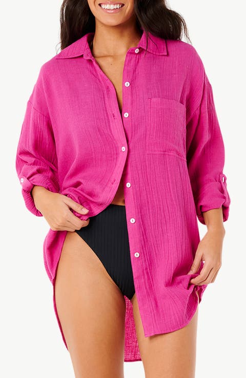 Premium Linen Button-Up Blouse