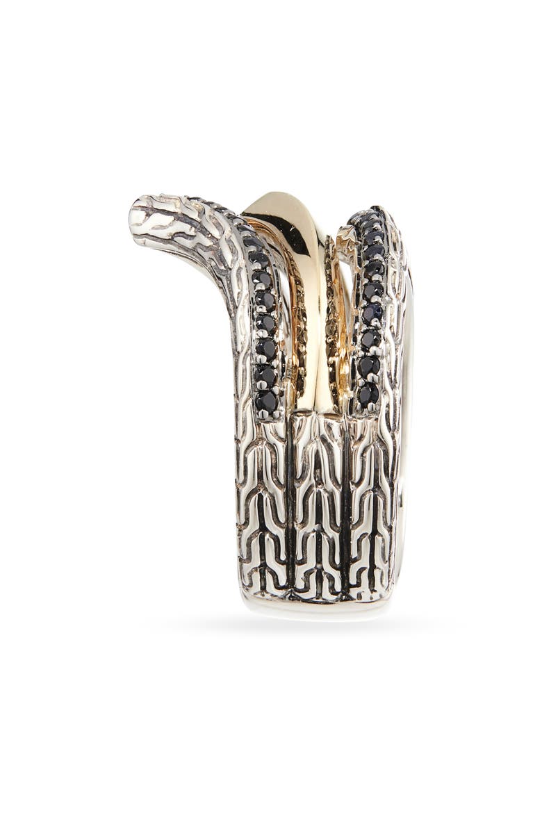Tiga Multirow Ring, Alternate, color, SILVER/ BLACK SAPPHIRE/ GOLD