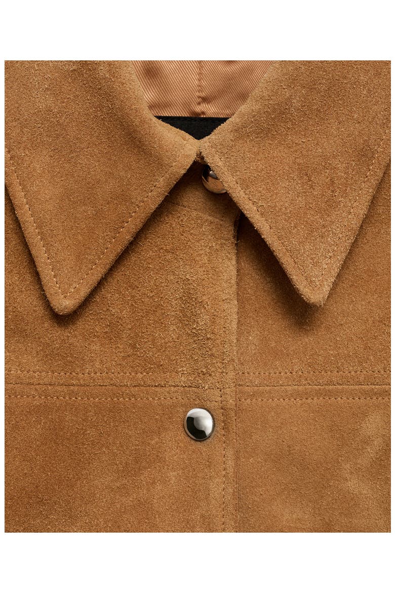 Patch Pocket Suede Jacket, Alternate, color, MEDIUM BROWN