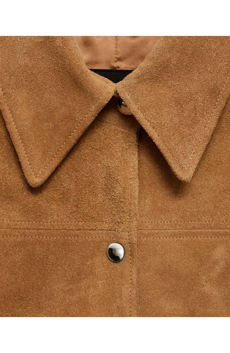 MANGO Patch Pocket Suede Jacket, Alternate, color, 