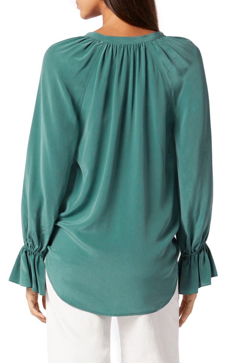 Joie Cecarina Silk Blouse, Alternate, color, Posy Green