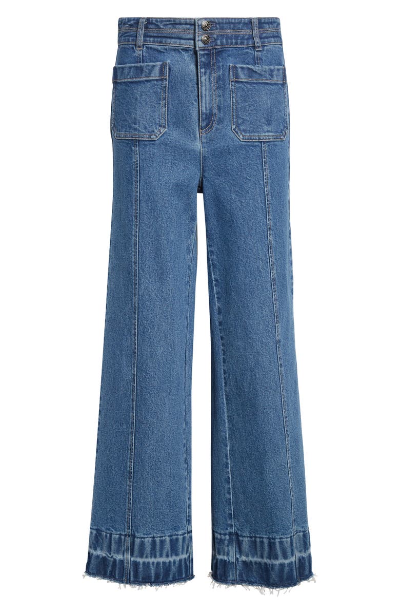 Cinq à Sept Dorothea Seam Wide Leg Jeans, Alternate, color, Sapphire