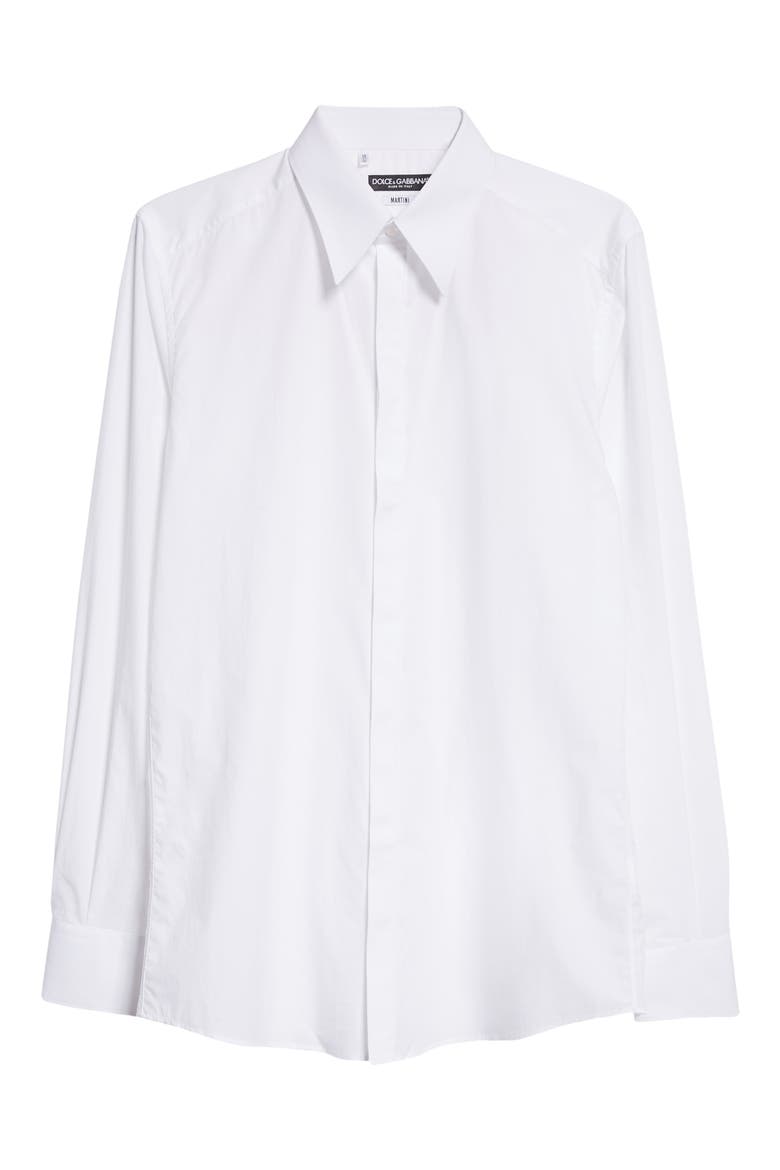 Martini Fit Cotton Poplin Button-Up Shirt, Alternate, color, OPT. WHITE
