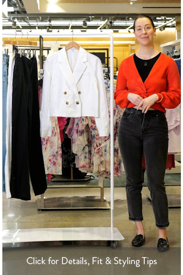 Crop Double Breasted Linen Blazer video