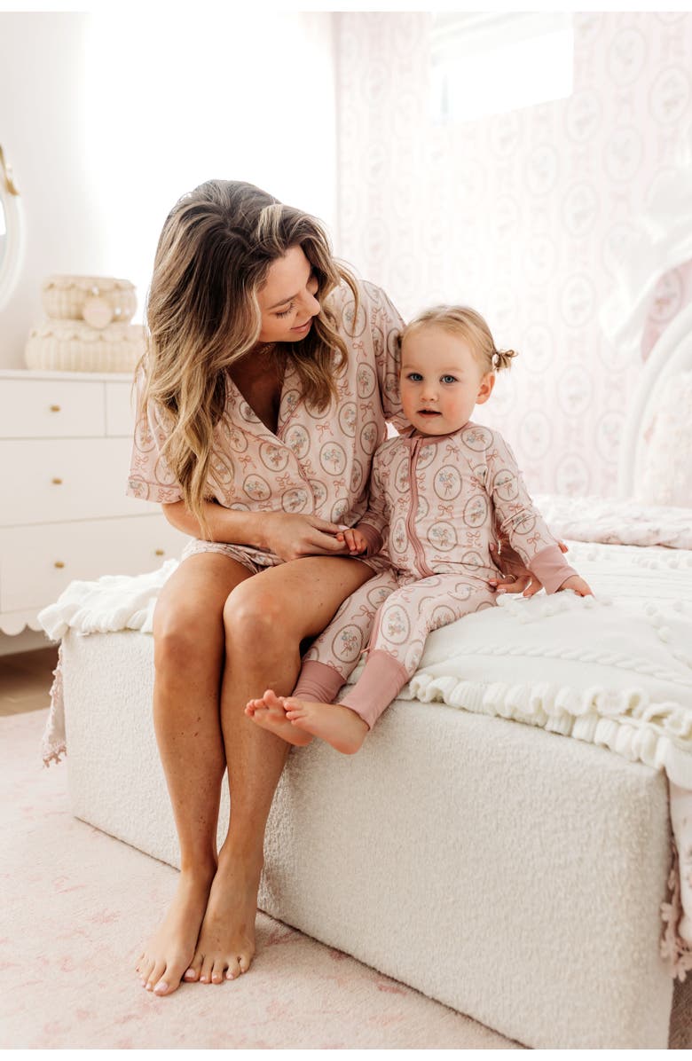 In My Jammers Blaire Button Up Pajama Set, Alternate, color, Floral Pink