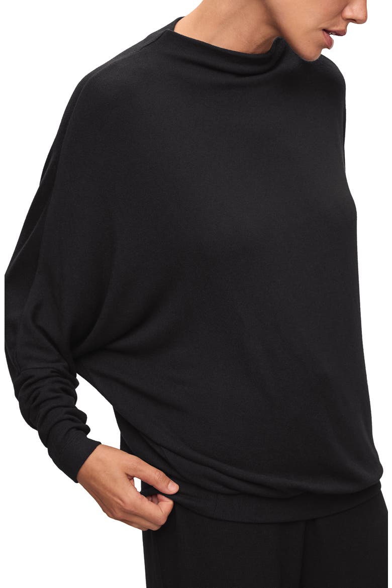 Cozy Time Mock Neck Pullover, Alternate, color, BLACK