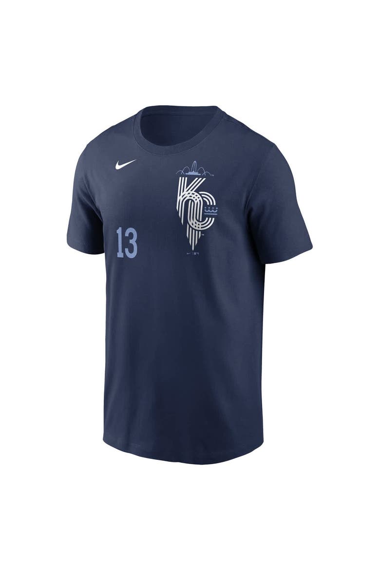 Men's Nike Salvador Perez Navy Kansas City Royals 2024 City Connect Fuse Name & Number T-Shirt, Alternate, color, Navy