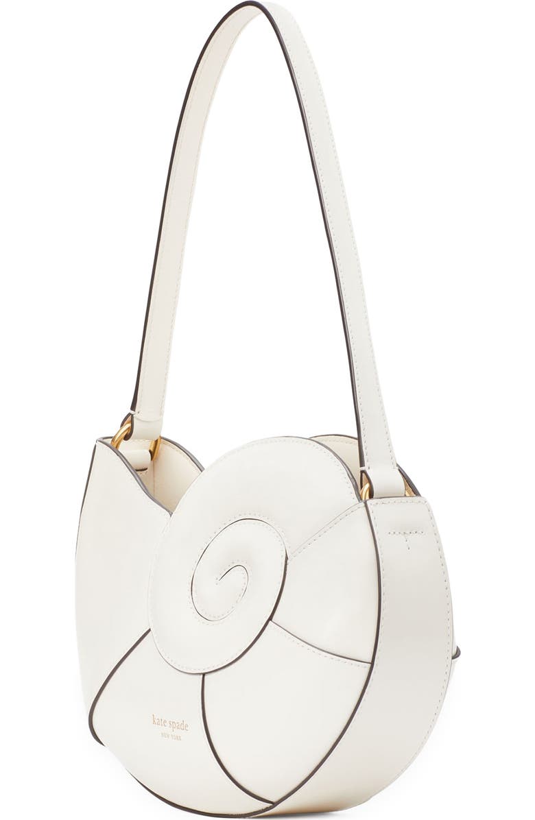 Kate Spade New York what the shell spazzolato nautilus shell leather shoulder bag, Alternate, color,