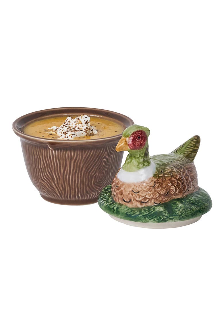 Forest Walk Pheasant Covered Bowl, Alternate, color, MULTI
