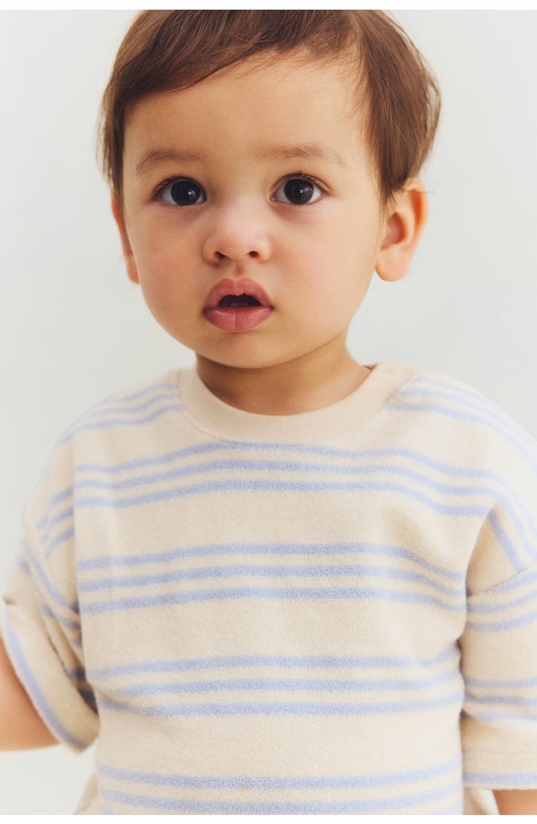 H&M 2-piece terry set, Alternate, color, Yellow/Blue Striped