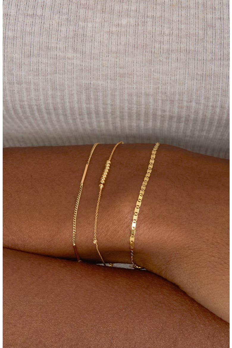 14K Gold Bar Station Bracelet (Nordstrom Exclusive), Alternate, color, 14K YELLOW GOLD