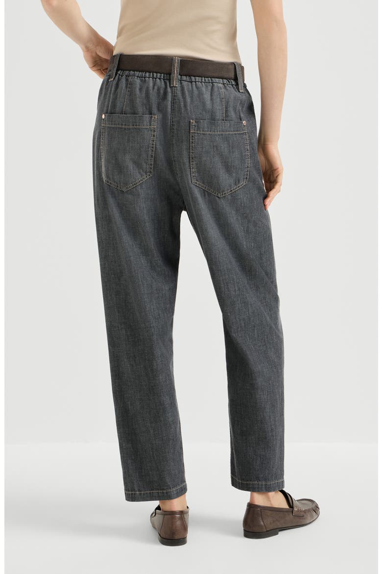 Lightweight denim five-pocket trousers, Alternate, color, Dark Grey