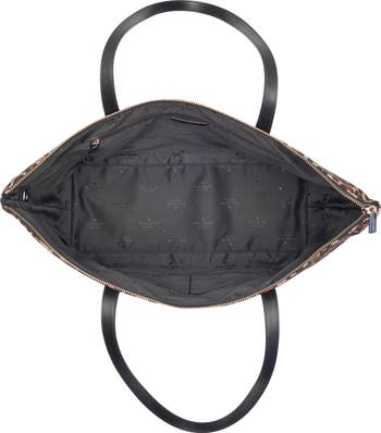 kitt recycled nylon leopard extra large tote