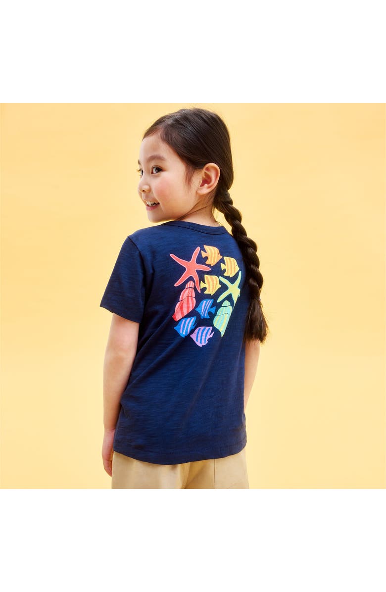 Primary Kids Under The Sea Tee, Alternate, color, Navy