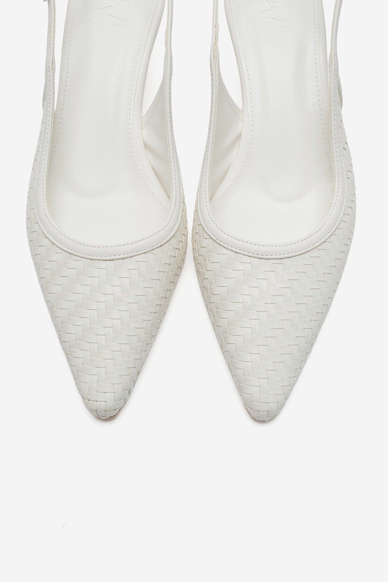 Fendrix Kitten Heel Slingback Pump, Alternate, color, White