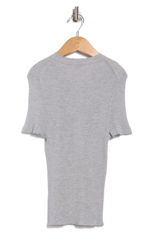 Twp Tease Short Sleeve Wool Sweater In Gray