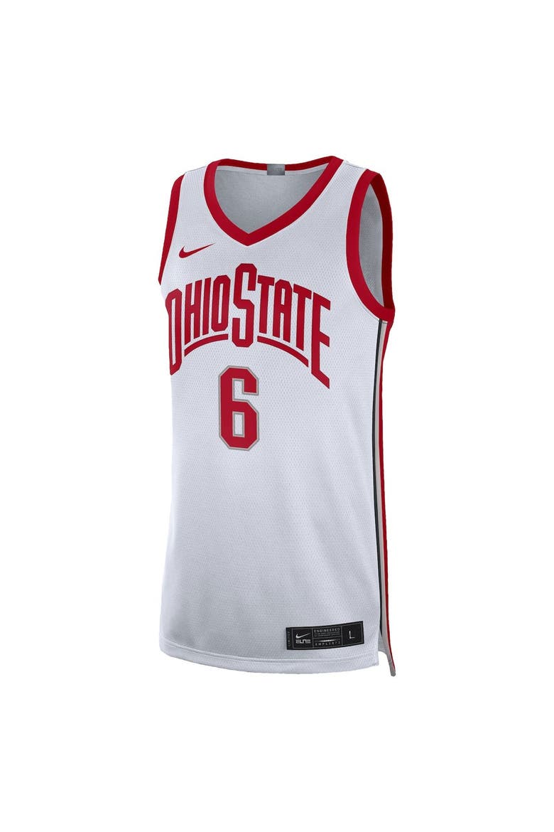 Men's Nike LeBron James White Ohio State Buckeyes Limited Basketball Jersey, Alternate, color, White