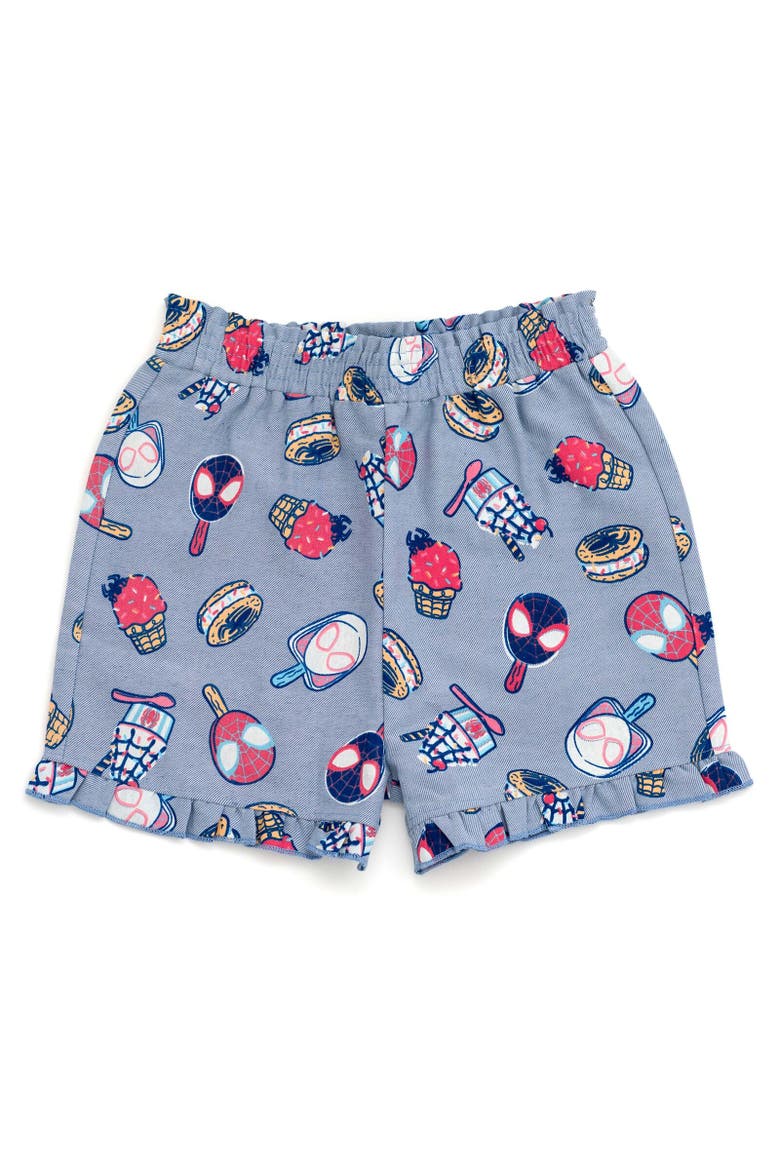 Spider-Man T-Shirt & Chambray Shorts Set, Alternate, color, Red