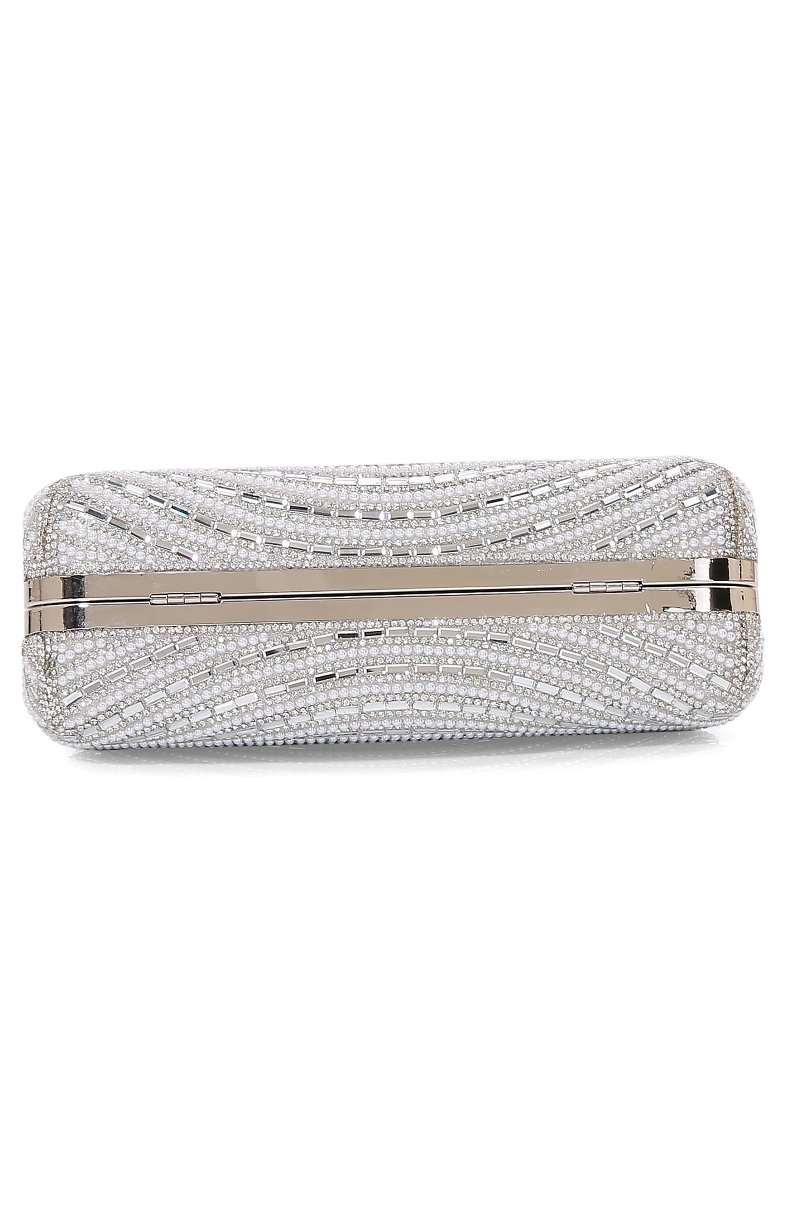 BERNESS Circle Rhinestone Design Shoulder Bag, Alternate, color, Silver