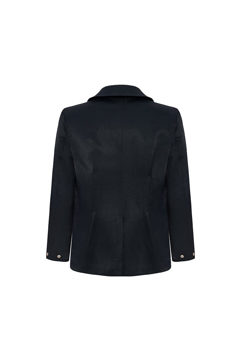 Linen Blend Woven Jacket, Alternate, color, BLACK
