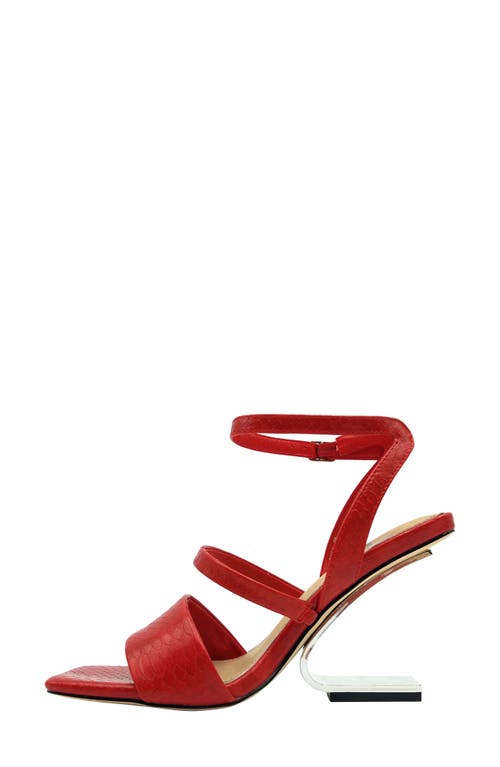 Ninety Union Priva Ankle Strap Sandal In Red