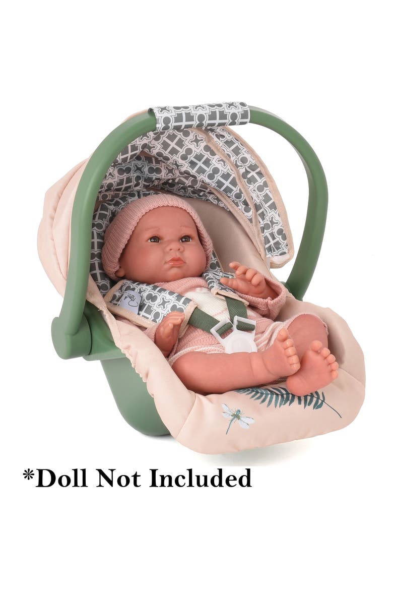 Rhs Doll Car Seat Fern Cream & Green, Carrier Travel Accessory, Alternate, color, Multicolored
