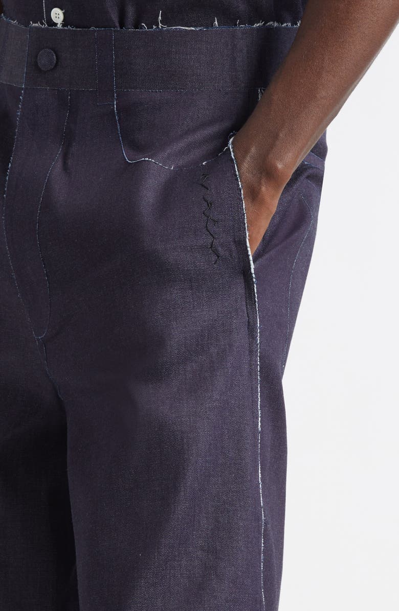 Marni Trompe l'Oeil Stretch Denim Bermuda Shorts, Alternate, color, Blue/ Black