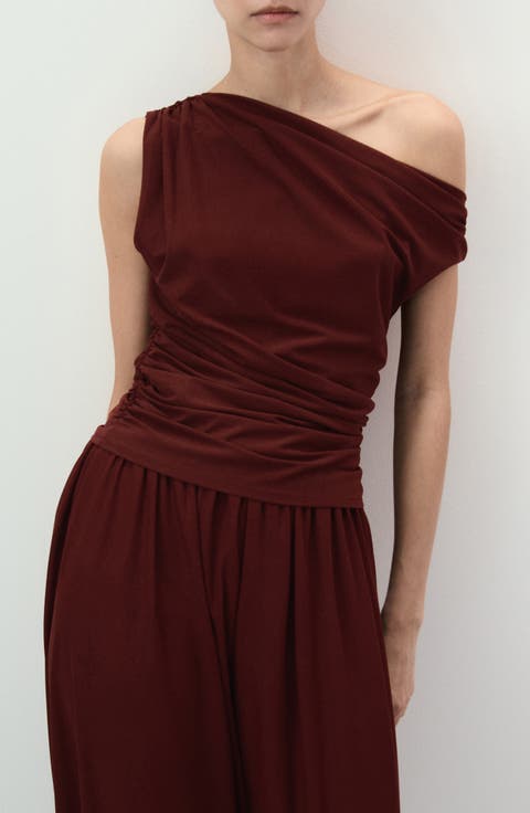 Asymmetric Ruched Top