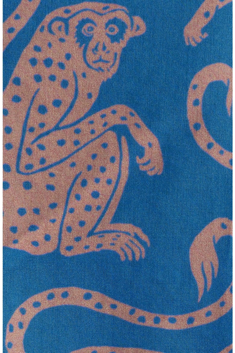 Print Cotton Short Pajamas, Alternate, color, CHANGO BLUE/PINK