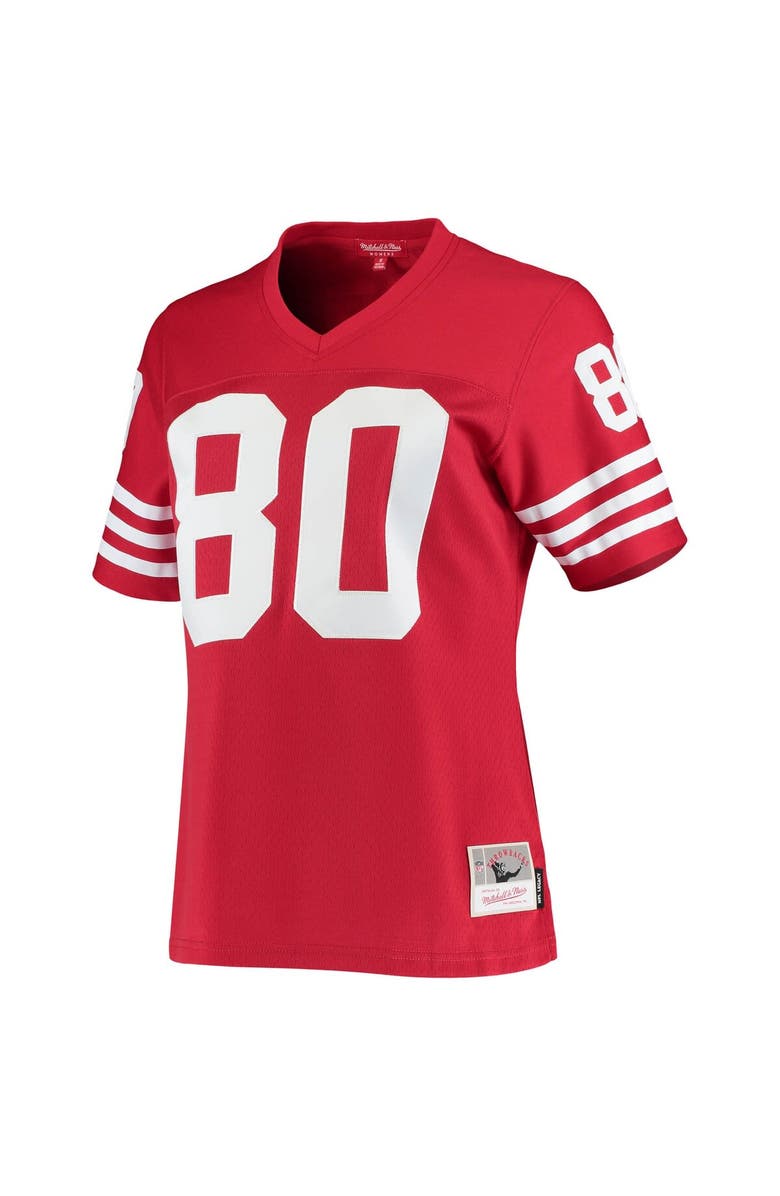 Mitchell & Ness Women's Mitchell & Ness Jerry Rice Scarlet San Francisco 49ers 1990 Legacy Replica Jersey, Alternate, color,