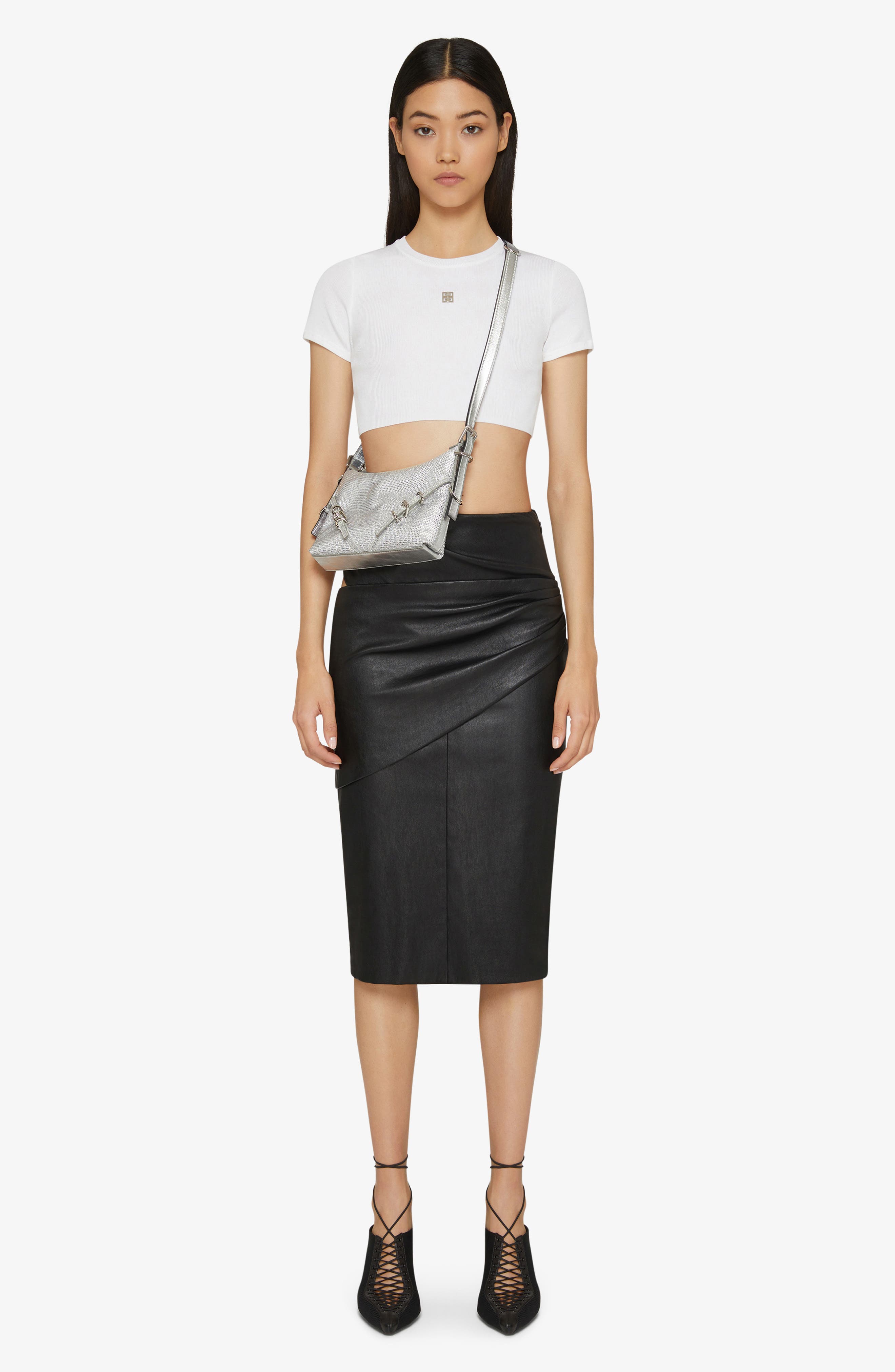 Givenchy Mini Voyou Crystal Embellished Silk Hobo, Alternate, color, 