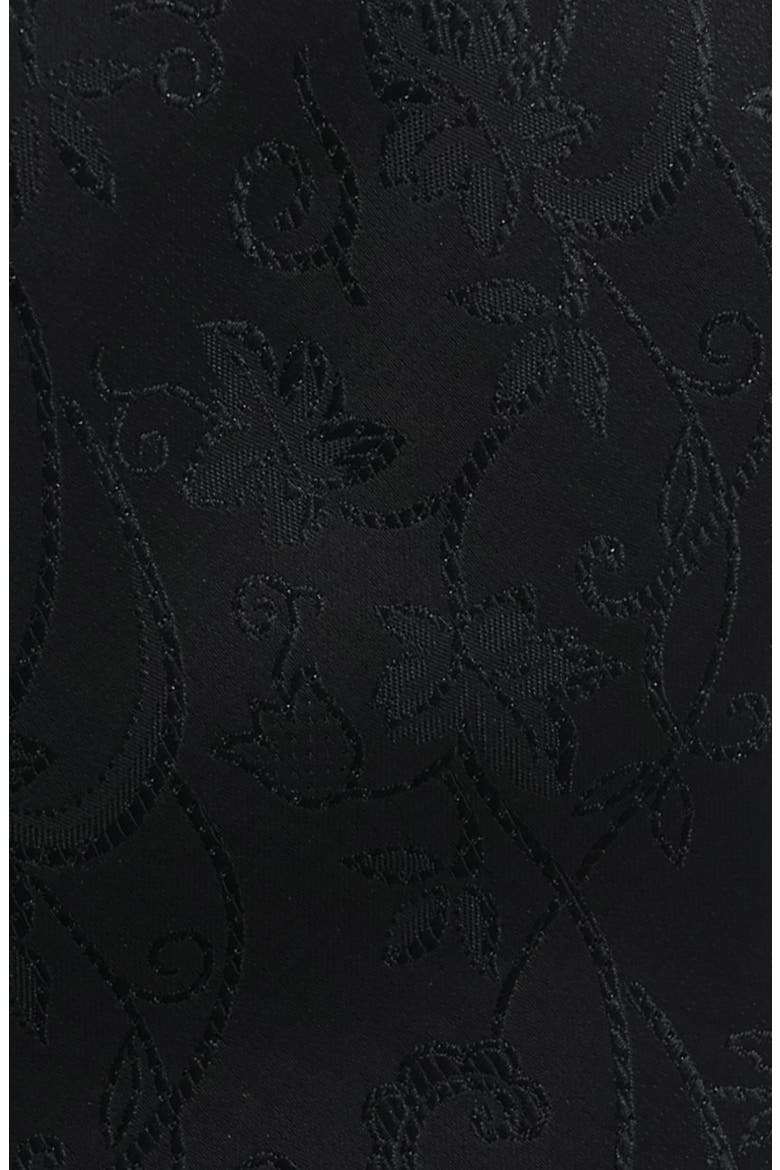 Sparkle Floral Print Tie, Alternate, color, BLACK/ BLACK