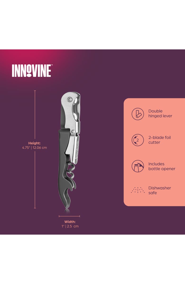 Innovine Double Hinge Corkscrew, Alternate, color, Graphite