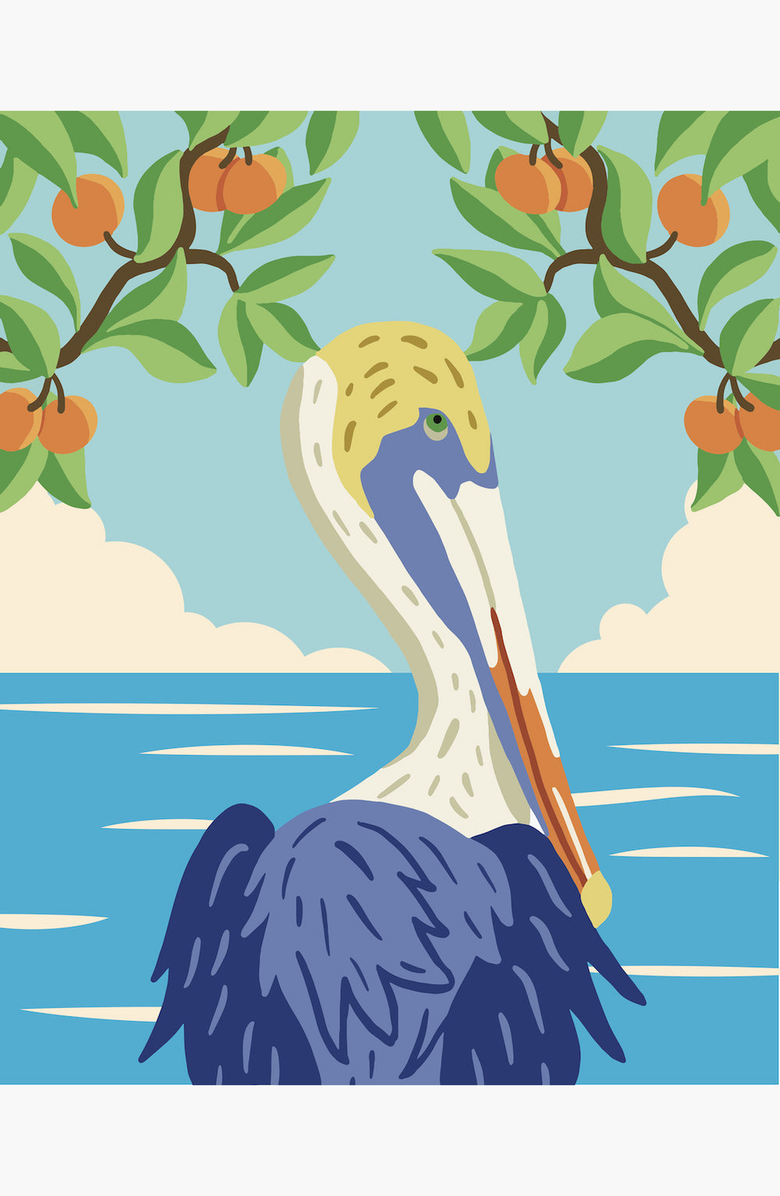 Pink Picasso Kits Sunshine State Paint-by-Numbers Kit, Alternate, color, Blue / Orange