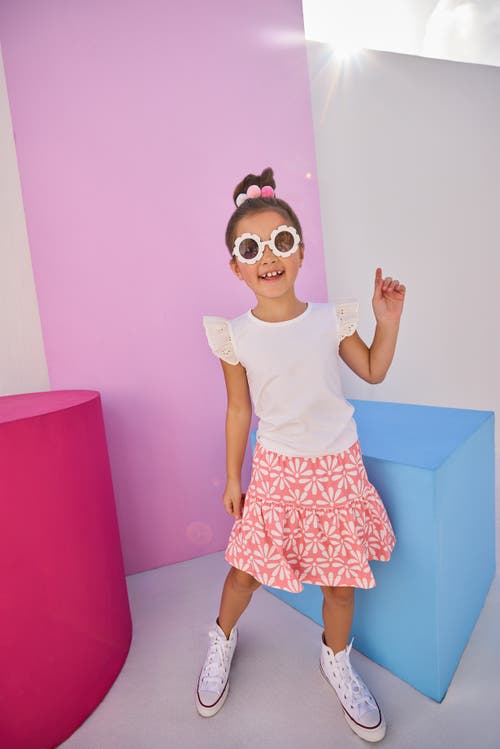 Bisby Kids' Knit Sally Skort In Fan Floral