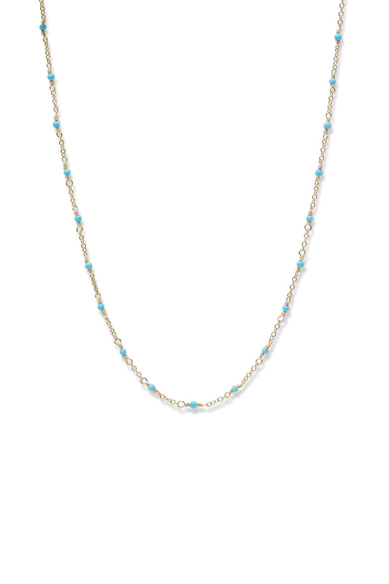 Boheme Corina Chain Necklace, Main, color, 14K YELLOW GOLD/ TURQUOISE