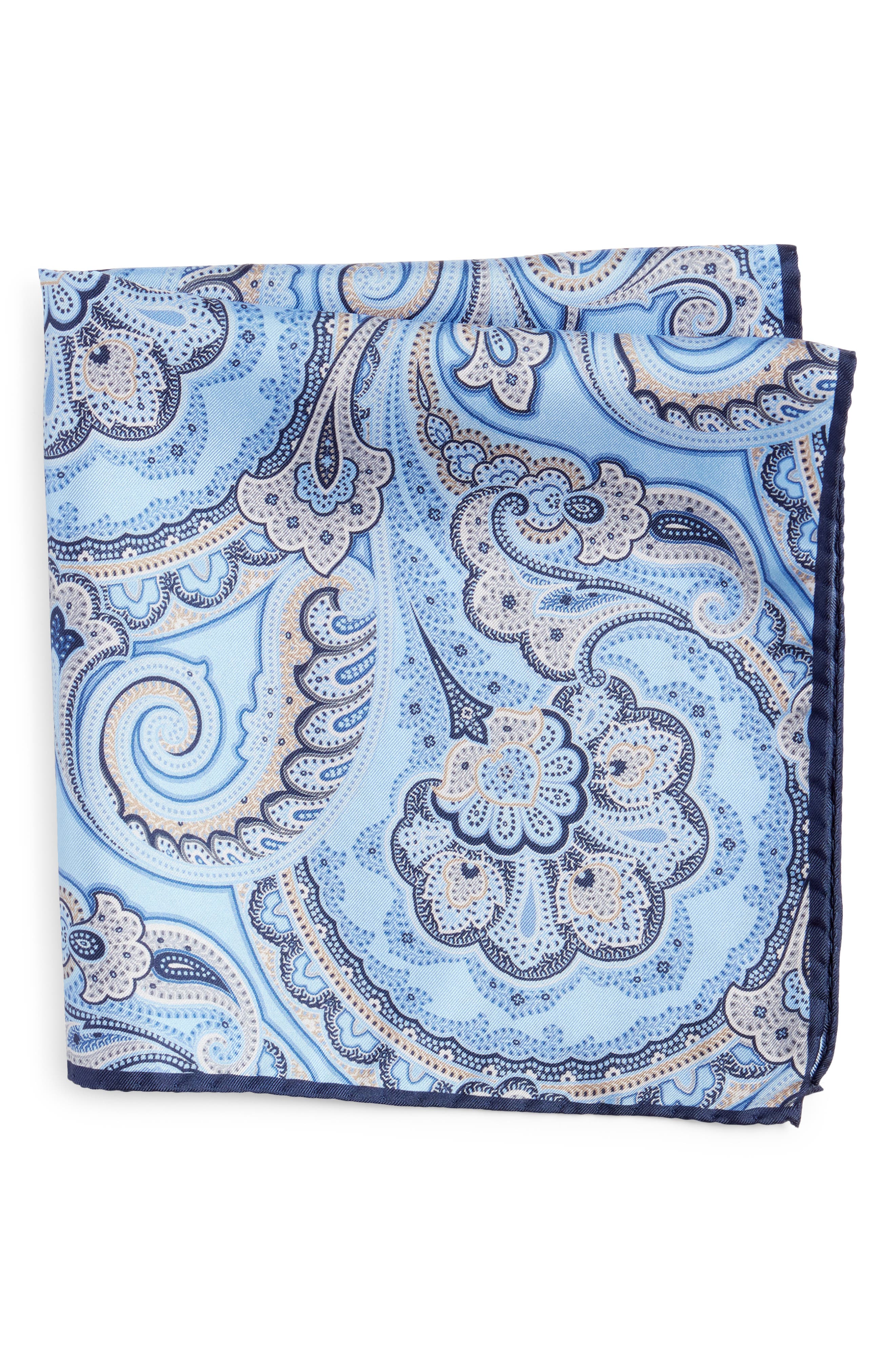 Nordstrom Paisley Silk Pocket Square