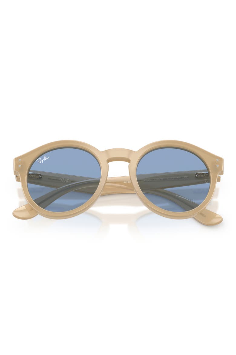 52mm Phantos Sunglasses, Alternate, color, OPAL BEIGE / LIGHT BLUE