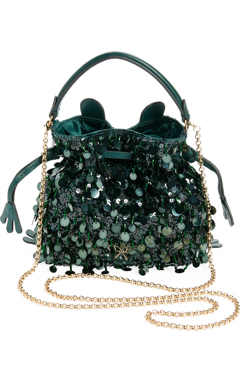 Anya Hindmarch Frog Sequin Crossbody Bag, Alternate, color,