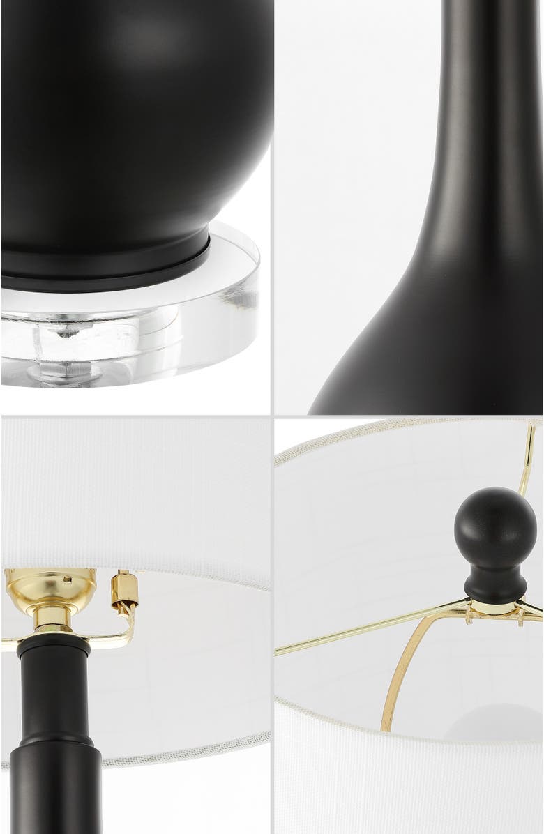 JONATHAN Y Dylan 25" Metal/Crystal Teardrop LED Table Lamp, Alternate, color, Oil Rubbed Bronze