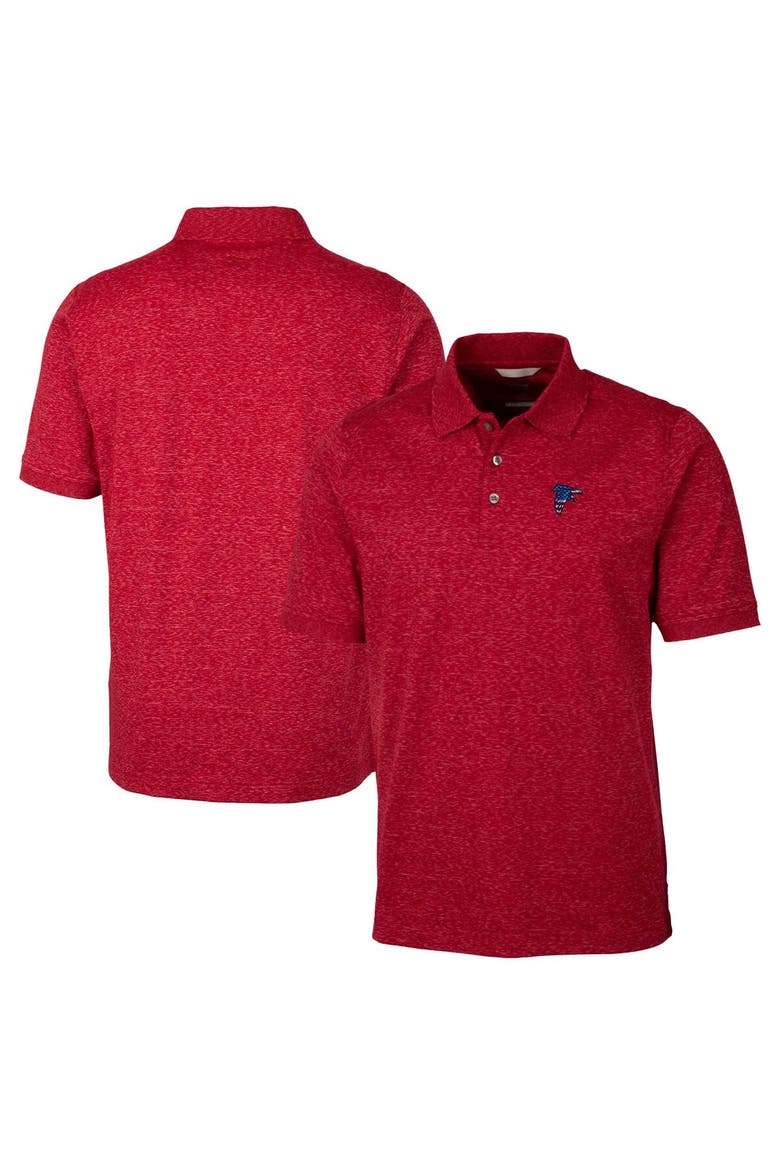 Men's Cutter & Buck Red Atlanta Falcons Big & Tall Advantage Tri-Blend Space Dye Polo, Main, color, Red