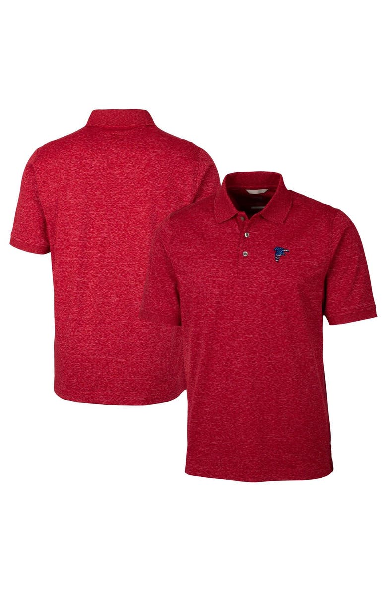 Cutter & Buck Men's Cutter & Buck Red Atlanta Falcons Big & Tall Advantage Tri-Blend Space Dye Polo, Main, color, 