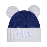 New Era Women's New Era Royal Pitt Panthers Tonal Cuffed Knit Hat with Double Poms